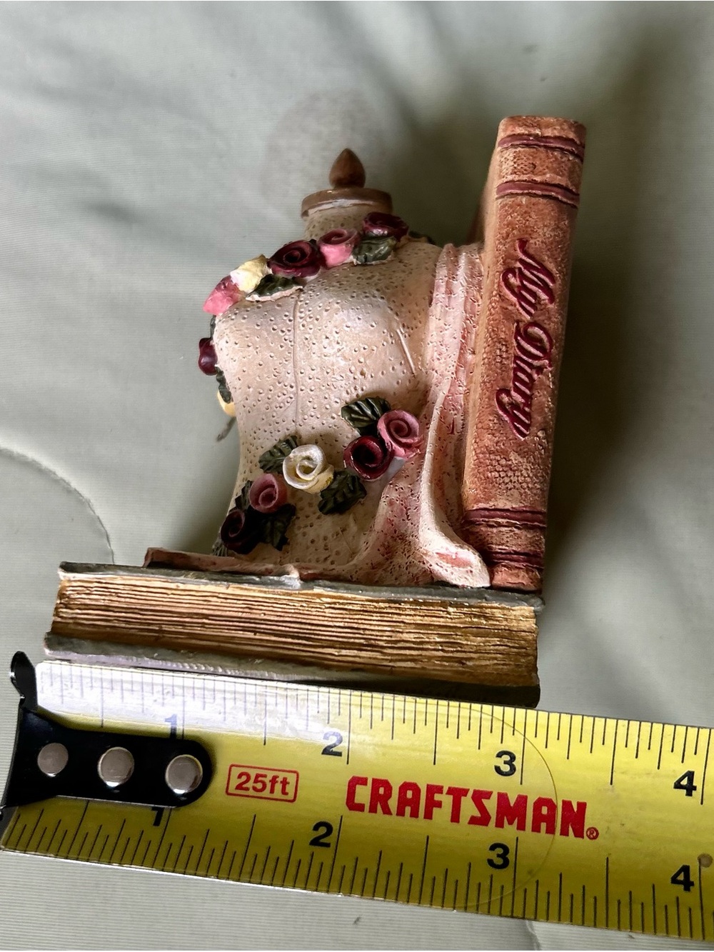 Vintage Seamstress Mannequin Floral Draped Material Bookend - Picture 8 of 9